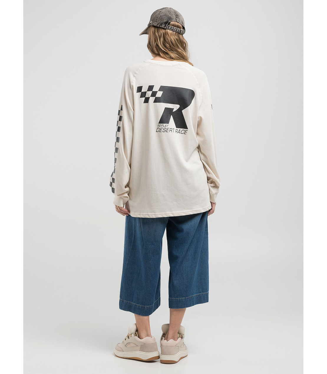 オーバーフィットコットンラスティックジャージープリントTシャツ 詳細画像 バターホワイト 2